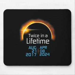 Tapis De Souris Total Éclipse Solaire 2024 2017 Totalité Deux Fois