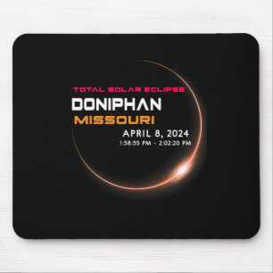 Tapis De Souris Total Éclipse Solaire 2024 Dans Doniphan Missouri