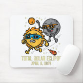 Tapis De Souris Total Éclipse Solaire 2024 Mignons Éclipse Solaire (Avec souris)