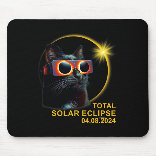 Tapis De Souris Total Éclipse Solaire 2024 Mignons Éclipse Solaire (Devant)