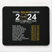 Tapis De Souris Total Éclipse Solaire 8 Avril Chemin De L'Éclipse (Devant)