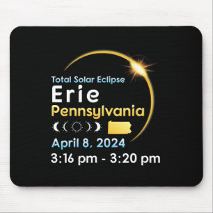Tapis De Souris Total Éclipse Solaire À Erie Pennsylvanie En Avril