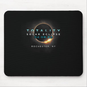 Tapis De Souris Total Éclipse Solaire Rochester New York