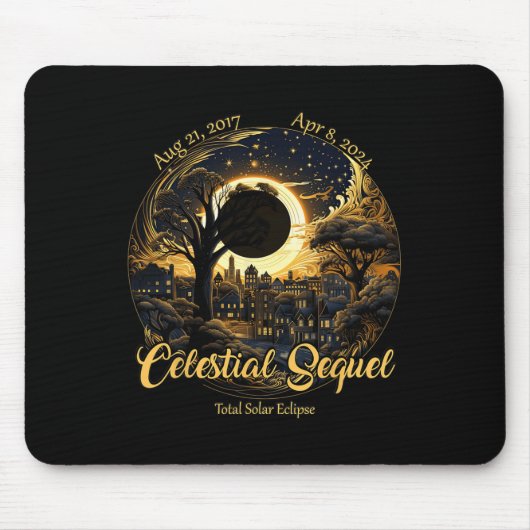 Tapis De Souris Total Éclipse solaire Séquelle céleste 2017 Totali (Devant)