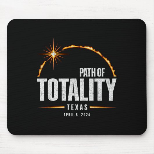 Tapis De Souris Total Eclipse Solaire Texas - Total Eclipse 2024 (Devant)