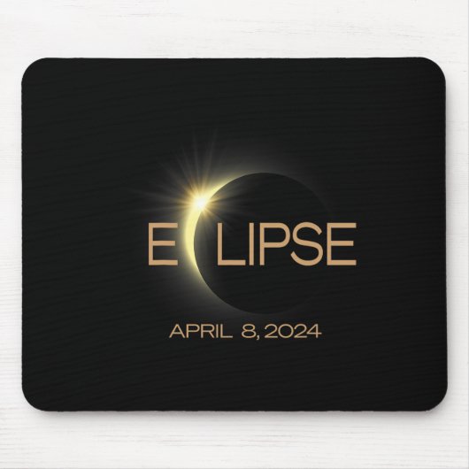 Tapis De Souris Total Solaire Eclipse 2024 Amérique (Devant)