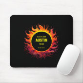 Tapis De Souris Total Solaire Eclipse 2024 Austin Texas (Avec souris)