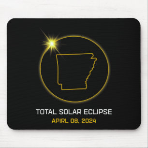 Tapis De Souris Total Solaire Eclipse 2024 L'Arkansas Tour Totalit