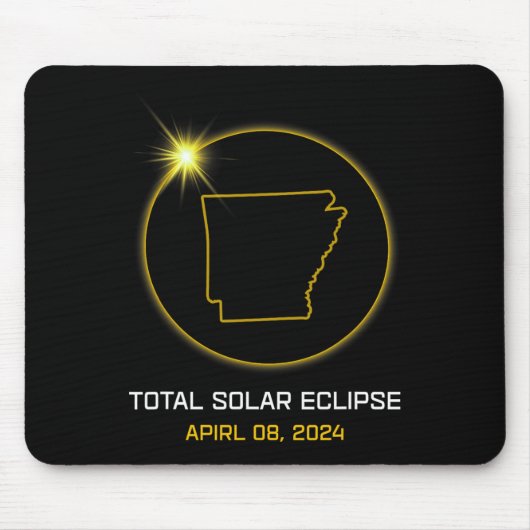 Tapis De Souris Total Solaire Eclipse 2024 L'Arkansas Tour Totalit (Devant)