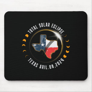 Tapis De Souris Total Solaire Eclipse Amérique Totalité Texas 8 av