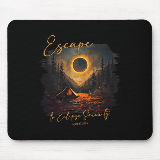 Tapis De Souris Total Solaire Eclipse Chemise S'Échapper À Eclipse (Devant)