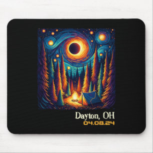 Tapis De Souris Total Solaire Eclipse Dayton Ohio