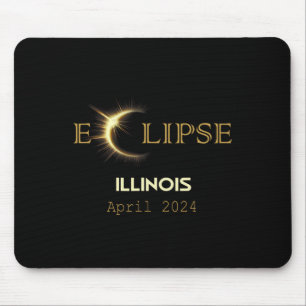 Tapis De Souris Total Solaire Eclipse Illinois Totalité 8 avril 20