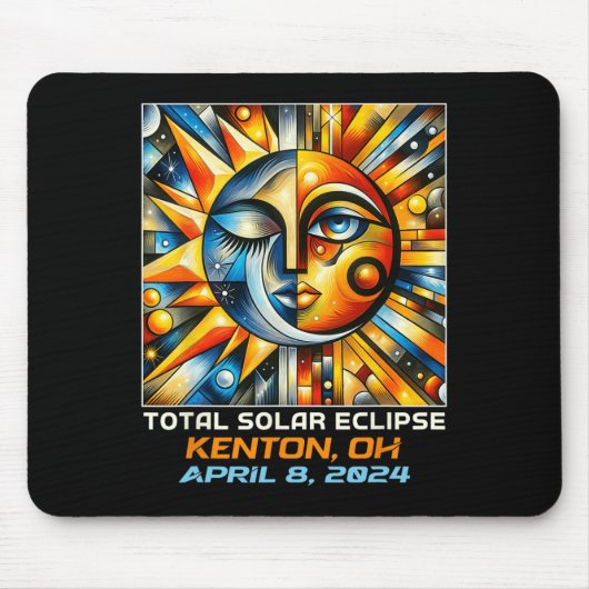 Tapis De Souris Total Solaire Eclipse Kenton Ohio (Devant)