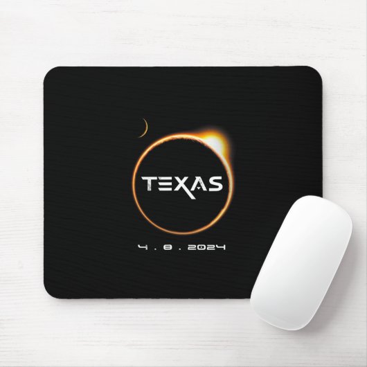 Tapis De Souris Total Texas 4.08.2024 Total Solar Eclipse 2024 (Avec souris)