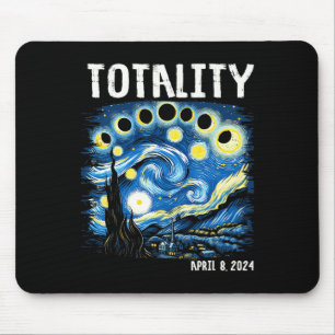 Tapis De Souris Totalité Total Éclipse Solaire 2024 4 08 Étoiles N