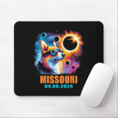 Tapis De Souris Totalité Total Solaire Eclipse 2024 Missouri Corgi (Avec souris)