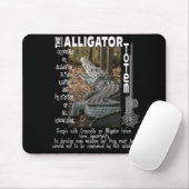 TAPIS DE SOURIS TOTEM D'ALLIGATOR/CROCODILE (Avec souris)