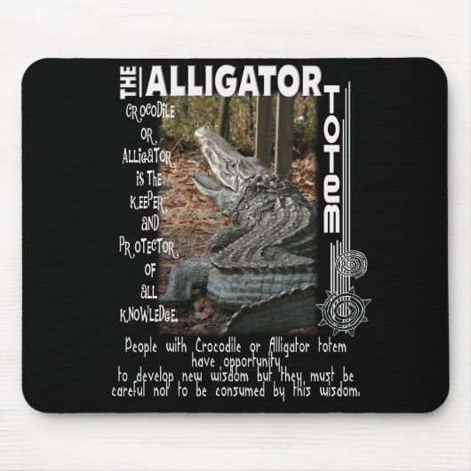 TAPIS DE SOURIS TOTEM D'ALLIGATOR/CROCODILE (Devant)