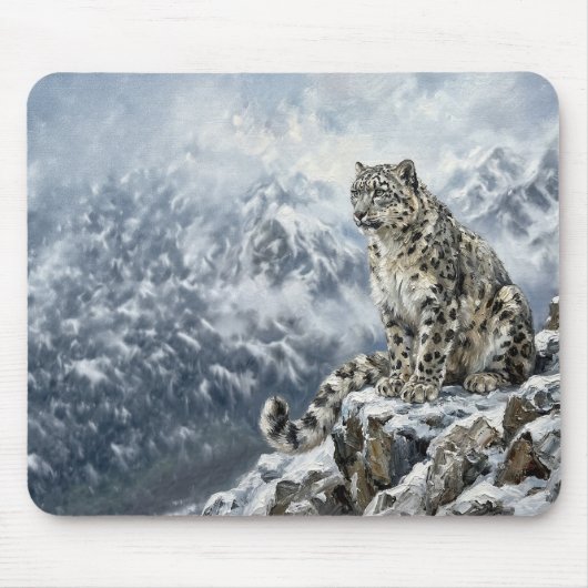 Tapis de souris Totem Léopard des neiges - Faune e (Devant)