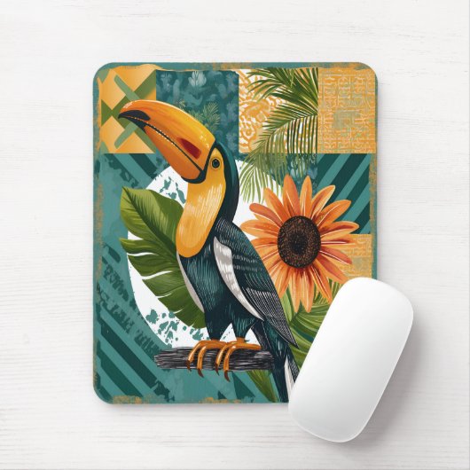 Tapis De Souris Toucan illuminé en harmonie tropicale (Avec souris)