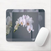 Tapis de Souris Touché de Fleurs Blanches (Avec souris)
