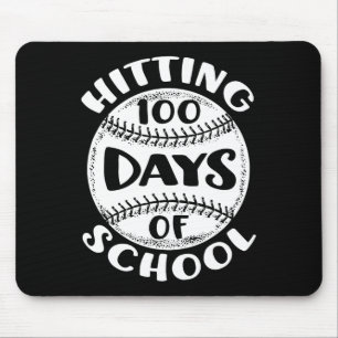 Tapis De Souris Toucher 100 Jours De Joueur De Baseball À L'École