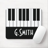 Tapis De Souris Touches musicales de piano| Ajouter votre nom (Avec souris)