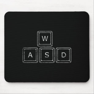 Tapis De Souris Touches Wasd Pc Joueur Cadeau Informatique Jeux