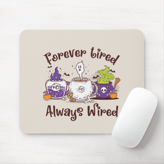 Tapis De Souris Toujours fatigué, toujours câblé (Avec souris)