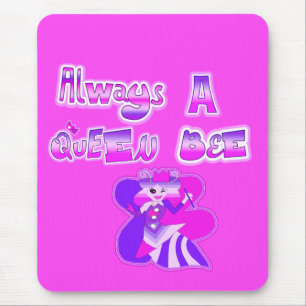 Tapis De Souris Toujours une reine abeille rose chaud