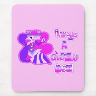 Tapis De Souris Toujours une reine abeille rose pâle