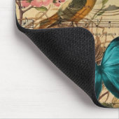 Tapis De Souris Tour Eiffel bleu de Paris de nid d'oiseau de Robin (Coin)