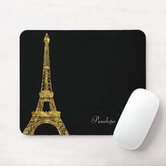 Tapis De Souris Tour Eiffel de charme d'or (Avec souris)