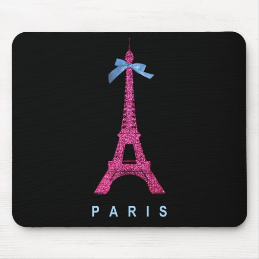 Tapis De Souris Tour Eiffel de roses indien dans des parties (Devant)