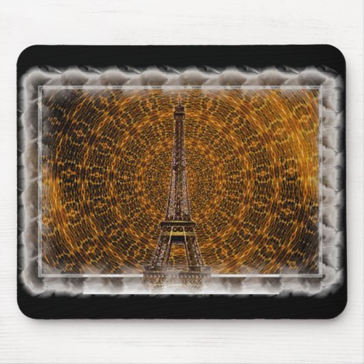 Tapis De Souris Tour Eiffel d'Or Mousepad (Devant)