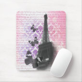 Tapis De Souris Tour Eiffel & papillons (Avec souris)