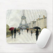 Tapis De Souris Tour Eiffel | Paris sous la pluie (Avec souris)