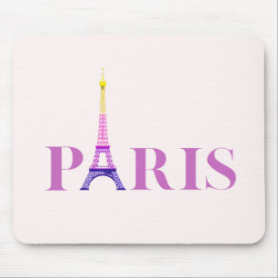Tapis De Souris Tour Eiffel-Paris-Vibrant et Coloré-