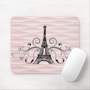 Tapis De Souris Tour Eiffel rose Flourdissant Souris