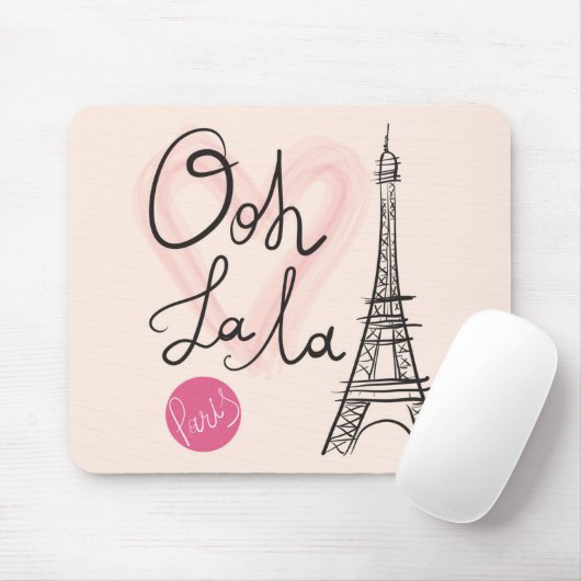 Tapis De Souris Tour Eiffel tiré par la main (Avec souris)