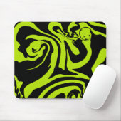 Tapis De Souris Tourbillon de marbre rétro vert et noir (Avec souris)