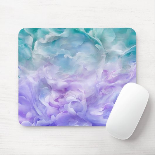 Tapis De Souris Tourbillon de nuage bleu et violet (Avec souris)