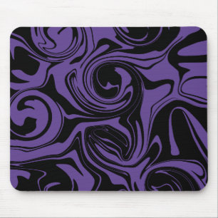Tapis De Souris Tourbillon en marbre rouge et noir