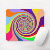 Tapis de souris tourbillon multicolore abstrait (Avec souris)