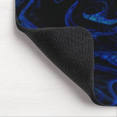 Tapis De Souris Tourbillon Noir Bleu Abstrait Fumée Cool (Coin)