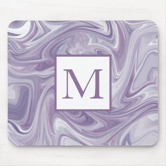 Tapis De Souris Tourbillonnant Lavender Abstrait (Devant)