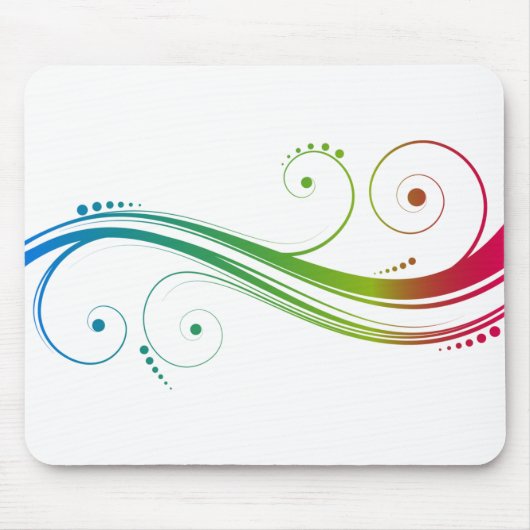Tapis De Souris Tourbillons Colorés (Devant)