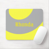 Tapis De Souris Tourbillons jaunes et gris (Avec souris)