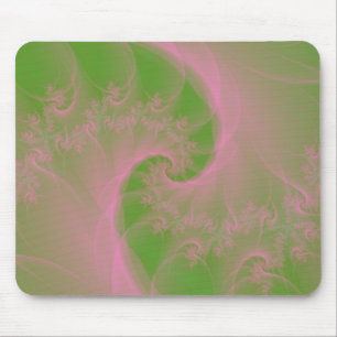 Tapis De Souris Tournage rose sur le Mousepad vert